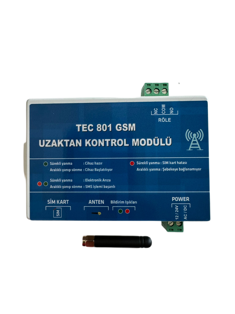 Tec 801 Gsm Kapı Kontrol Modülü – Tek Röleli